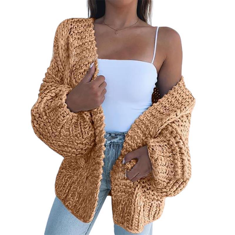 Cardigan Femme Hiver en Faux Mohair Tricoté